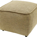 Nellie Small Ottoman - Taupe/Black Fleck, a compact upholstered footstool on low legs