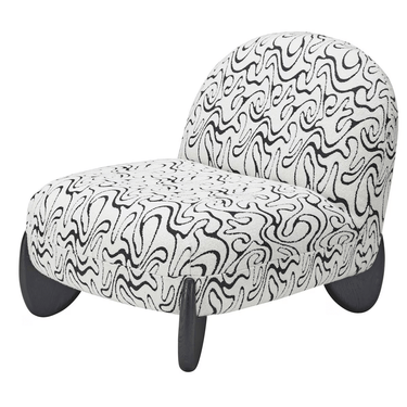 Nero Accent Chair - Black & White at Online8 Furniture Auckland NZ