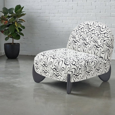 Nero Accent Chair - Black & White at Online8 Furniture Auckland NZ