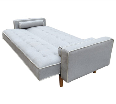New York Sofabed - Grey with white piping at Online8 Furniture Auckland NZ