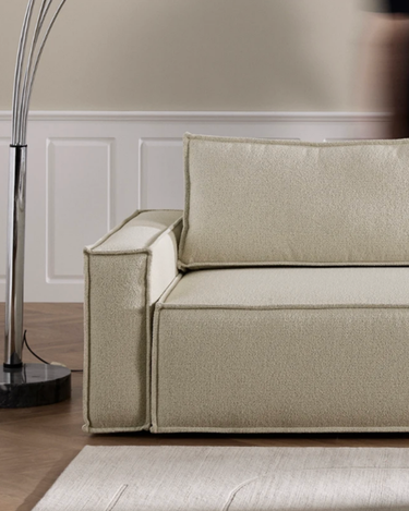 Newilla Sofa Bed with a lift-out seat and large built-in storage box in Avella pine green