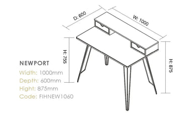 Newport Computer Desk at Online8 Furniture Auckland NZ