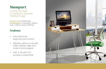 Newport Computer Desk at Online8 Furniture Auckland NZ