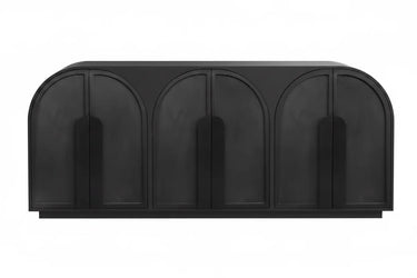 Nico 6-Door Sideboard | Matte Black at Online8 Furniture Auckland NZ