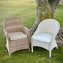 Noosa Outdoor Chair W/Outdoor Seat Cushion - White at Online8 Furniture Auckland NZ