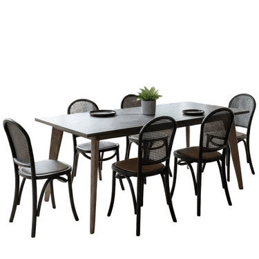 Nordic Herringbone Dining Suite - 6 Seater at Online8 Furniture Auckland NZ