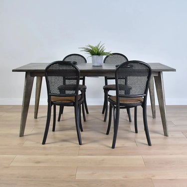 Oak Dining Chair - Antique Black at Online8 Furniture Auckland NZ