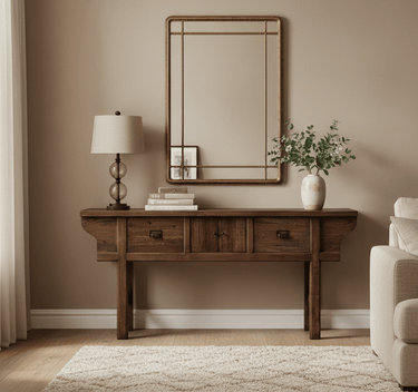 Northern China Console Table - Dark Walnut at Online8 Furniture Auckland NZ