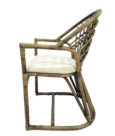 Nusa Dua Armchair - Honey / Black & Oatmeal at Online8 Furniture Auckland NZ