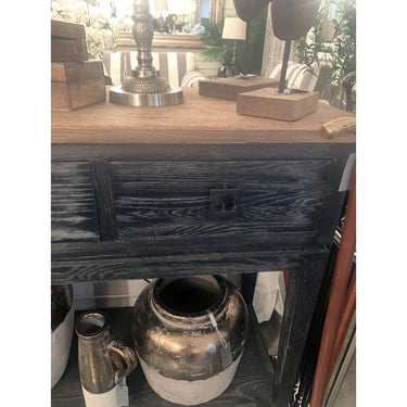 Oak Console Table - 4 Drawer with Shelf at Online8 Furniture Auckland NZ