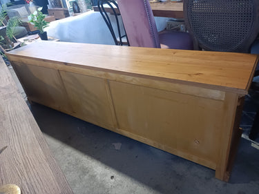 Oak Entertainment Unit - 4 Doors & 3 Drawers at Online8 Furniture Auckland NZ