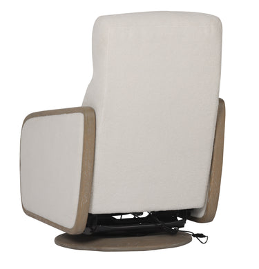 Oakmount Electric Recliner & Rocking Chair - White & Natural at Online8 Furniture Auckland NZ