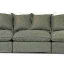 Oasis Washed Belgian Linen 3 Seat Modular Slip Cover Sofa - Olive at Online8 Furniture Auckland NZ