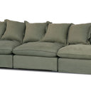 Oasis Washed Belgian Linen 3 Seat Modular Slip Cover Sofa - Olive at Online8 Furniture Auckland NZ
