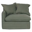 Oasis Washed Belgian Linen 3 Seat Modular Slip Cover Sofa - Olive at Online8 Furniture Auckland NZ