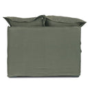 Oasis Washed Belgian Linen 3 Seat Modular Slip Cover Sofa - Olive at Online8 Furniture Auckland NZ
