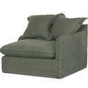 Oasis Washed Belgian Linen 3 Seat Modular Slip Cover Sofa - Olive at Online8 Furniture Auckland NZ