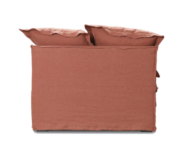 Oasis Washed Belgian Linen 3 Seat Modular Slip Cover Sofa - Rust at Online8 Furniture Auckland NZ