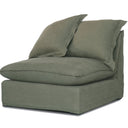 Oasis Washed Belgian Linen Dream Sofa Centre - Olive at Online8 Furniture Auckland NZ