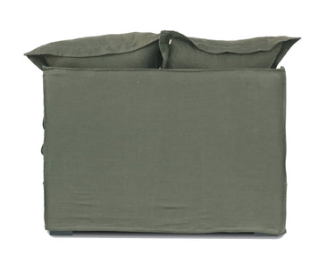 Oasis Washed Belgian Linen Dream Sofa Left - Olive at Online8 Furniture Auckland NZ
