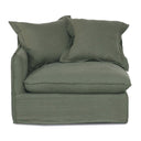 Oasis Washed Belgian Linen Dream Sofa Left - Olive at Online8 Furniture Auckland NZ