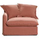 Oasis Washed Belgian Linen Sofa Left - Rust at Online8 Furniture Auckland NZ