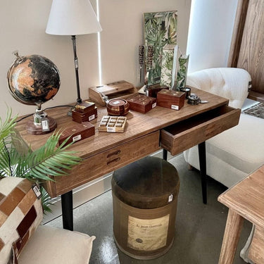 Old Elm 2 Drawer Writing Desk | Console Table at Online8 Furniture Auckland NZ