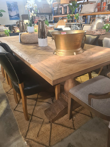 Old Elm 250cm Reclaimed Timber Dining Table at Online8 Furniture Auckland NZ