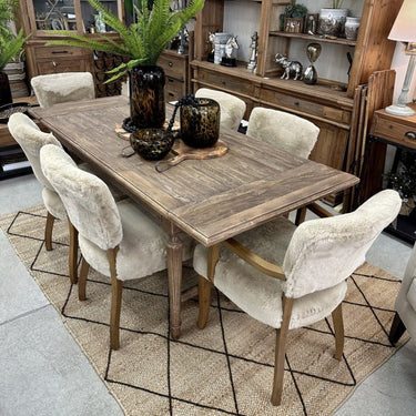 Old Elm French Extension Dining Table at Online8 Furniture Auckland NZ