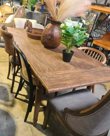 Old Elm French Extension Dining Table at Online8 Furniture Auckland NZ
