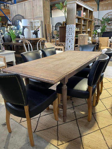 Old Elm French Extension Dining Table at Online8 Furniture Auckland NZ