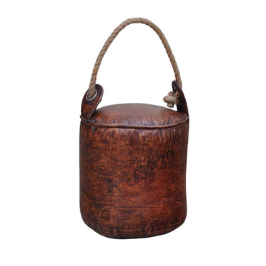Old Leather Door Stopper - Russet at Online8 Furniture Auckland NZ