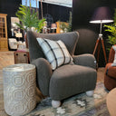Oliver Boucle Occasional Chair - Dark Grey at Online8 Furniture Auckland NZ