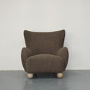 Oliver Boucle Occasional Chair - Dark Grey at Online8 Furniture Auckland NZ