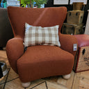 Oliver Boucle Occasional Chair - Rust at Online8 Furniture Auckland NZ