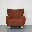 Oliver Boucle Occasional Chair - Rust at Online8 Furniture Auckland NZ