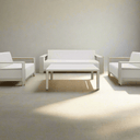 Olivia Outdoor Sofa/Coffee Table Set - Taupe at Online8 Furniture Auckland NZ