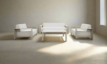 Olivia Outdoor Sofa/Coffee Table Set - Taupe at Online8 Furniture Auckland NZ