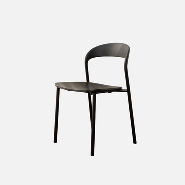 Olly dining chair in black with ash timber seat – Online8 Furniture NZ