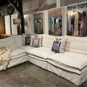 Omaha Corner Sectional Slipcover Sofa in soft neutral natural