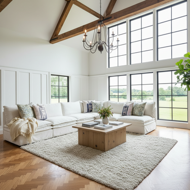 Omaha Corner Sectional Slipcover Sofa in natural with a removable cover