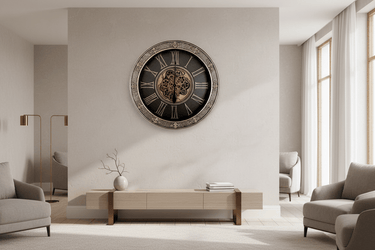 Ornate Wall Clock with Gears at Online8 Furniture Auckland NZ