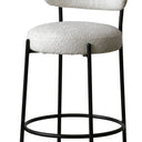 Oscar Boucle Barstool - White at Online8 Furniture Auckland NZ