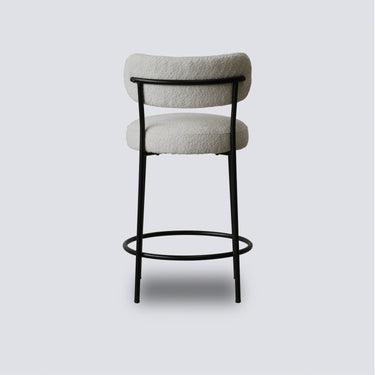Oscar Boucle Barstool - White at Online8 Furniture Auckland NZ