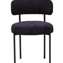 Oscar Boucle Dining Chair - Black at Online8 Furniture Auckland NZ
