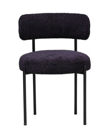 Oscar Boucle Dining Chair - Black at Online8 Furniture Auckland NZ