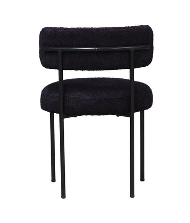 Oscar Boucle Dining Chair - Black at Online8 Furniture Auckland NZ