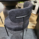 Oscar Boucle Dining Chair - Black at Online8 Furniture Auckland NZ