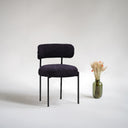 Oscar Boucle Dining Chair - Black at Online8 Furniture Auckland NZ