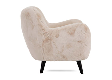 Otis Accent Fur Chair - Dawn at Online8 Furniture Auckland NZ